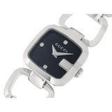 Gucci G Diamonds Black Dial Silver Steel Strap Watch For Women - YA125509 Buy Now By Gucci