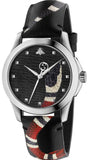 Gucci Le Marche Des Merveilles Black Dial Black Leather Strap Unisex Watch - YA1264007 Buy Now By Gucci