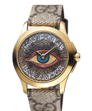 Gucci G Timeless Eye Beige Dial Beige Leather Strap Watch For Men - YA1264022 Buy Now By Gucci