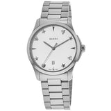 Gucci G Timeless Silver Dial Silver Steel Strap Watch For Women - YA1264028 Buy Now By Gucci