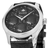 Gucci G Timeless Quartz Black Dial Black Leather Strap Watch For Men - YA1264031 Buy Now By Gucci
