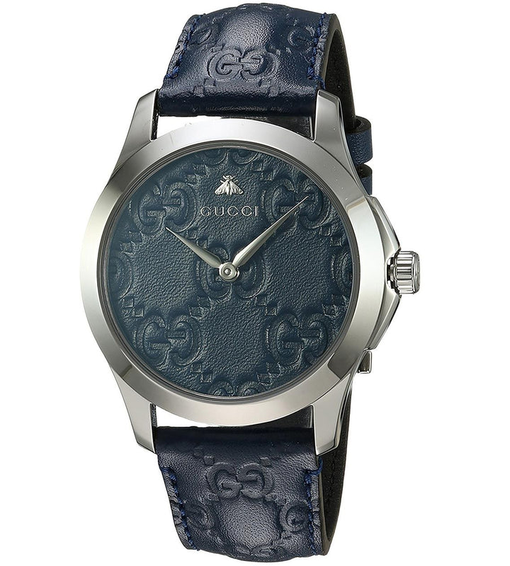 Gucci G Timeless Quartz Blue Dial Blue Leather Strap Watch For Men - YA1264032 Buy Now By Gucci