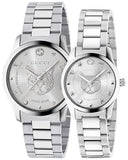 Gucci G Timeless Quartz Silver Dial Silver Steel Strap Watch For Women - YA126595 Buy Now By Gucci