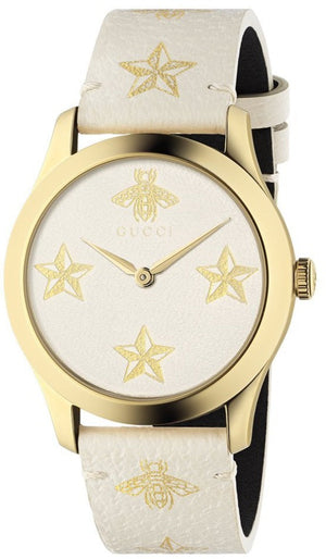 Gucci G Timeless White Dial White Leather Strap Watch For Women - YA1264096 Buy Now By Gucci
