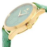 Gucci G Timeless Quartz Green Dial Green Leather Strap Watch For Women - YA1264099 Buy Now By Gucci