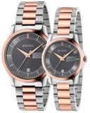 Gucci G Timeless Grey Dial Two Tone Steel Strap Watch For Men - YA126446 Buy Now By Gucci
