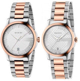 Gucci G Timeless Silver Dial Two Tone Steel Strap Watch For Men - YA126447 Buy Now By Gucci