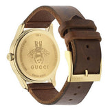 Gucci G Timeless Quartz Green & Red Dial Brown Leather Strap Watch For Men - YA126451 Buy Now By Gucci
