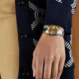 Gucci G Timeless Quartz Gold Dial Silver Steel Strap Watch for Women - YA1265035 Buy Now By Gucci