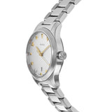 Gucci G Timeless White Dial Silver Steel Strap Watch For Women - YA126572A Buy Now By Gucci