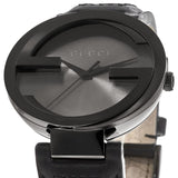 Gucci Interlocking G XL Black Dial Red & Green Leather Strap Watch For Men - YA133206 Buy Now By Gucci