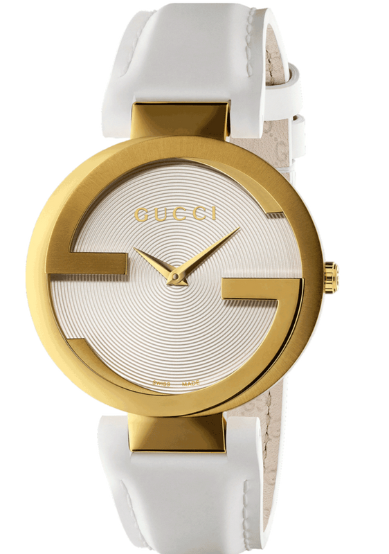 Gucci G Interlocking White Dial White Leather Strap Watch For Women - YA133327 Buy Now By Gucci