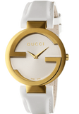 Gucci G Interlocking White Dial White Leather Strap Watch For Women - YA133327 Buy Now By Gucci