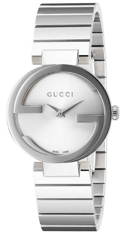 Gucci G Interlocking Silver Dial Silver Steel Strap Watch For Women - YA133503 Buy Now By Gucci