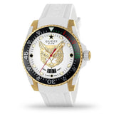 Gucci Dive Quartz White Dial White Rubber Strap Unisex Watch - YA136322 Buy Now By Gucci