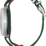 Gucci GG2570 Quartz Black Dial Green & Red Nylon Strap Watch For Men - YA142305 Buy Now By Gucci