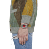 Gucci Grip Quartz Chronograph Red Dial Two Tone NATO Strap Watch for Men - YA157304 Buy Now By Gucci