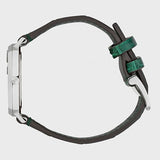 Gucci Grip Quartz Silver Dial Green Leather Strap Watch For Women - YA157404 Buy Now By Gucci