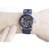 Guess Maverick Blue Dial Blue Rubber Strap Watch for Men - W0485G1 Buy Now By Guess