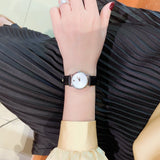 Movado Museum Silver Dial Black Leather Strap Watch For Women - 2100003 Buy Now By Movado