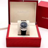 Salvatore Ferragamo F-80 Classic Black Dial Black Leather Strap Watch for Men - SFDT00219 Buy Now By Salvatore Ferragamo