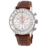 Breitling Navitimer B01 Chronograph 41 White Dial Brown Leather Strap Watch for Men - AB0139211G1P1 Buy Now By Breitling
