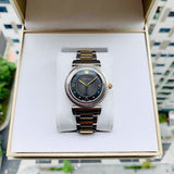 Versace V-Motif Black Dial Two Tone Steel Strap Watch for Women - VERE00518 Buy Now By Versace
