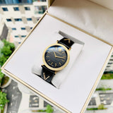 Versace V-Twist Black Dial Black Leather Strap Watch for Women - VELS00619 Buy Now By Versace