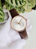 Calvin Klein High Noon Silver Dial Brown Leather Strap Watch for Men - K8M216G6 Buy Now By Calvin Klein