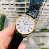 Longines Presence 25.5mm Automatic White Dial Black Leather Strap Watch for Women - L4.921.2.11.2 Buy Now By Longines