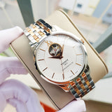 Tissot Tradition Powermatic 80 Open Heart Silver Dial Two Tone Steel Strap Watch For Men - T063.907.22.038.01 Buy Now By Tissot