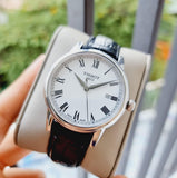 Tissot T Classic Carson White Dial Black Leather Strap Watch for Men - T085.410.16.013.00 Buy Now By Tissot