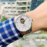 Tissot Tradition Powermatic 80 Open Heart Silver Dial Two Tone Steel Strap Watch For Men - T063.907.22.038.01 Buy Now By Tissot