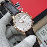 Tissot T Classic Tradition Chronograph White Dial Brown Leather Strap Watch For Men - T063.617.36.037.00 Buy Now By Tissot