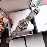 Gucci G Timeless Brown Dial Brown Leather Strap Watch For Women - YA1264056 Buy Now By Gucci