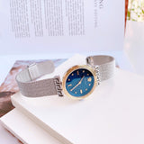 Versace Meander Blue Dial Silver Mesh Bracelet Watch for Women - VELW00520 Buy Now By Versace