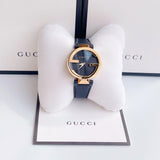 Gucci G Interlocking Grammy Special Edition Black Dial Black Leather Strap Watch For Men - YA133212 Buy Now By Gucci