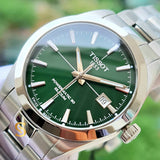 Tissot Gentleman Powermatic 80 Silicium Green Dial Silver Steel Strap Watch For Men - T127.407.11.091.01 Buy Now By Tissot