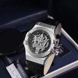 Maserati Potenza Automatic Black Dial Black Leather Strap Watch For Men - R8821108001 Buy Now By Maserati