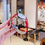 Tissot Couturier Lady Silver Dial Red Leather Strap Watch for Women - T035.210.16.031.01 Buy Now By Tissot