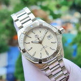 Tag Heuer Aquaracer Automatic White Dial Silver Steel Strap Watch for Men - WAY2111.BA0928 Buy Now By Tag Heuer