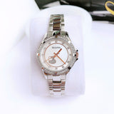 Bulova Crystal Collection Mother of Pearl Dial Silver Steel Strap Watch for Women - 98L232 Buy Now By Bulova