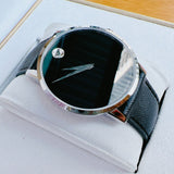 Movado Museum Classic Black Dial Black Leather Strap Watch for Men - 0607194 Buy Now By Movado