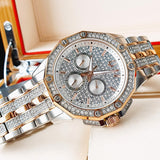 Bulova Octova Crystal Silver Dial Two Tone Steel Strap Watch for Men - 98C133 Buy Now By Bulova