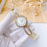 Bulova Crystal Collection Mother of Pearl Dial Gold Steel Strap Watch for Women - 98L225 Buy Now By Bulova