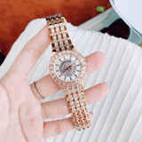 Bulova Phantom White Dial with Swarovski Baguettes Rose Gold Steel Strap Watch for Women - 98L268 Buy Now By Bulova