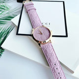 Gucci G Timeless Quartz Lilac Dial Lilac Leather Strap Watch For Women - YA1264098 Buy Now By Gucci