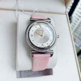 Versace V-Motif Silver Dial Pink Leather Strap Watch for Women - VERE00118 Buy Now By Versace