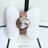 Gucci Interlocking G Quartz Brown Dial Brown Steel Strap Watch for Women - YA133317 Buy Now By Gucci