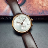 Calvin Klein High Noon Silver Dial Brown Leather Strap Watch for Men - K8M276G6 Buy Now By Calvin Klein